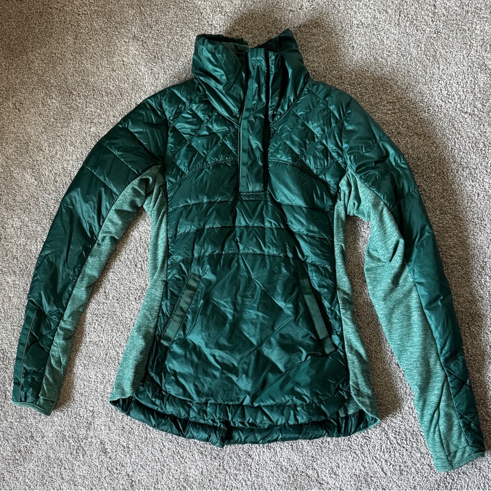 Dark Green Puffer Pullover